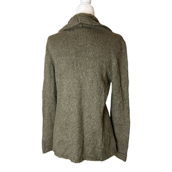 Royal Robbins Sweater Womens Large Pullover Green Cowl‎ Neck Loose Knit Pocket - Picture 3 of 6